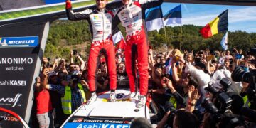 Ott Tänak ja Martin Järveoja Rally RACC 2019 Foto: Jaanus Ree / Red Bull Content Pool