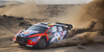 Ott Tänak ja Martin Järveoja Saudi Araabia MM-ralli 2025, Foto: Austral / Hyundai Motorsport GmbH