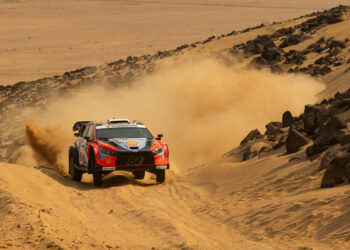Ott Tänak ja Martin Järveoja Saudi Araabia MM-ralli 2025, Foto:: Dufour Fabien / Hyundai Motorsport GmbH