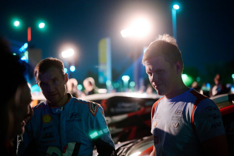 Ott Tänak ja Martin Järveoja Saudi Araabia MM-ralli 2025, Foto: Romain Thuillier / Hyundai Motorsport GmbH