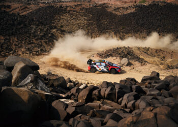 Ott Tänak ja Martin Järveoja Saudi Araabia MM-ralli 2025, Foto: Romain Thuillier / Hyundai Motorsport GmbH