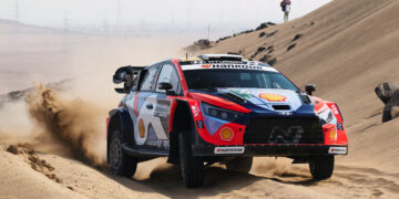 Ott Tänak ja Martin Järveoja Saudi Araabia MM-ralli 2025, Foto: Romain Thuillier / Hyundai Motorsport GmbH