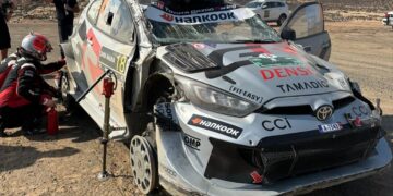 Takamoto Katsuta auto katse lõpus, Foto: WRC.com
