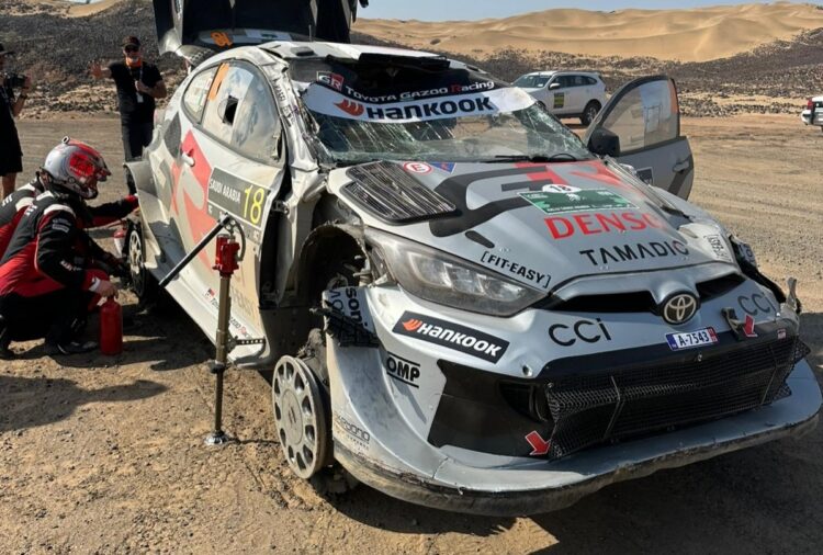 Takamoto Katsuta auto katse lõpus, Foto: WRC.com