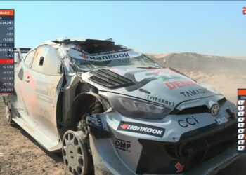 Takamoto Katsuta auto katse lõpus