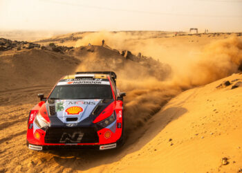 Ott Tänak ja Martin Järveoja Saudi Araabia MM-ralli 2025, Foto: Jaanus Ree / Red Bull Content Pool