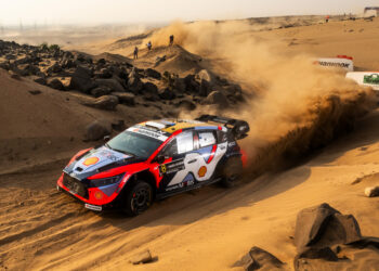 Ott Tänak ja Martin Järveoja Saudi Araabia MM-ralli 2025, Foto: Jaanus Ree / Red Bull Content Pool