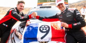 Sebastien Ogier ja Vincent Landais Saudi Araabia 2025 Foto: Jaanus Ree / Red Bull Content Pool