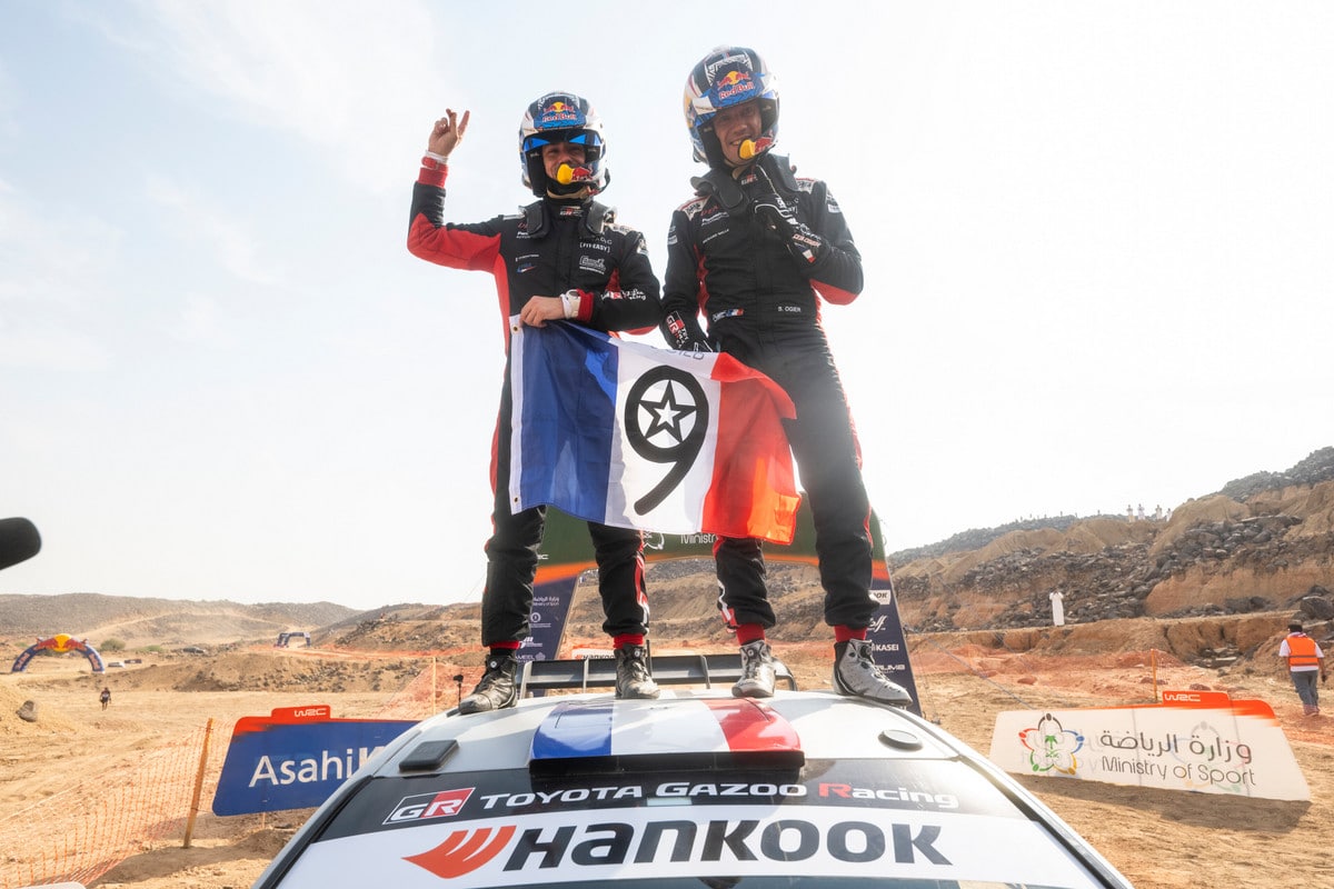 Sebastien Ogier ja Vincent Landais Saudi Araabia 2025 Foto: Jaanus Ree / Red Bull Content Pool