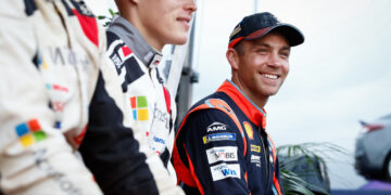 Ott Tänak ja Hayden Paddon 2018 aastal Austraalia MM-rallil, Foto: Fabien Dufour / Hyundai Motorsport GmbH