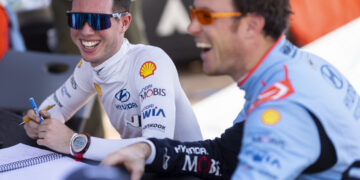 Martijn Wydaeghe ja Thierry Neuville, Foto: Austral / Hyundai Motorsport GmbH