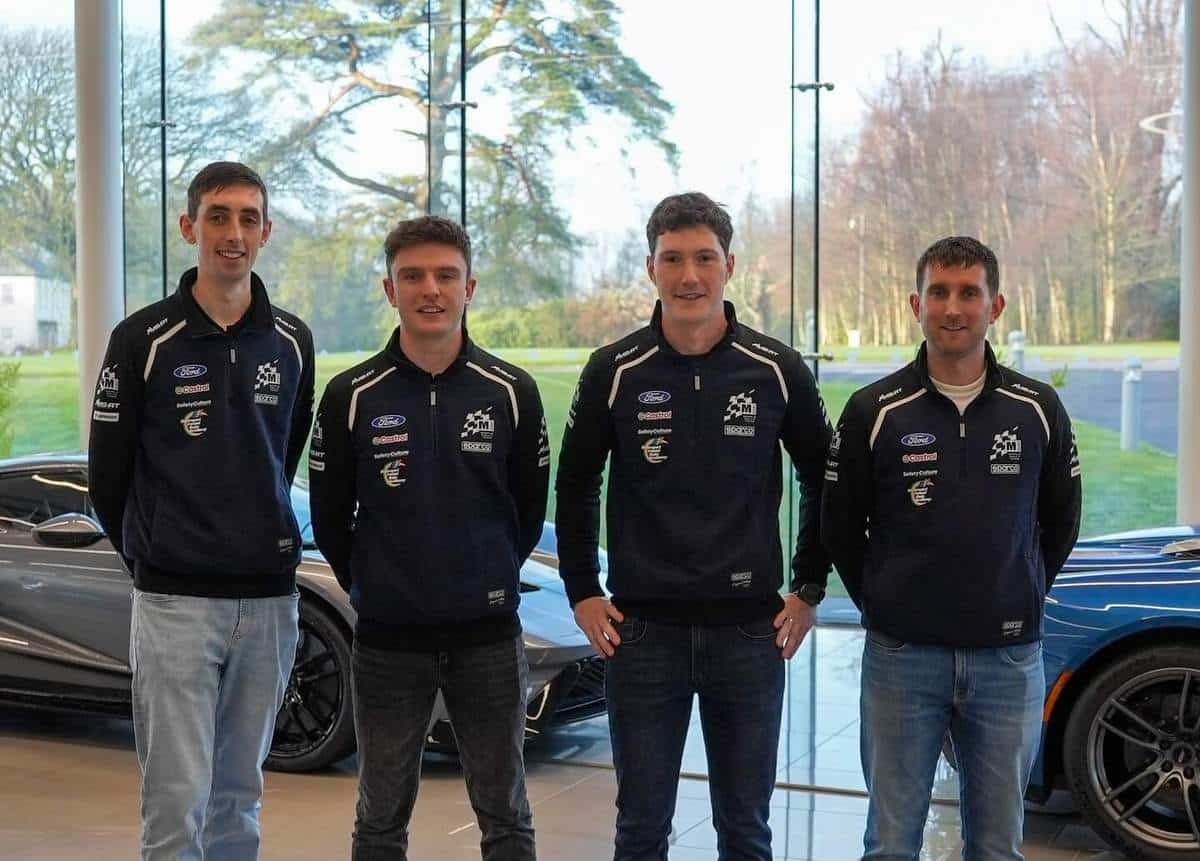 Vasakult: Eoin Treacy, Josh McErlean, Jon Armstrong ja Shane Byrne. Foto: M-Sport