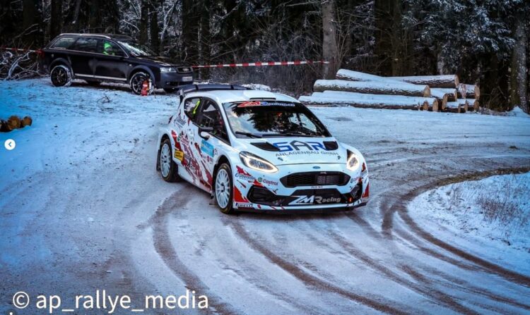 Romet Jürgenson ja Siim Oja Jännerrallye 2026 eelsel testil. Foto: instagram.com/ap_rallye_media