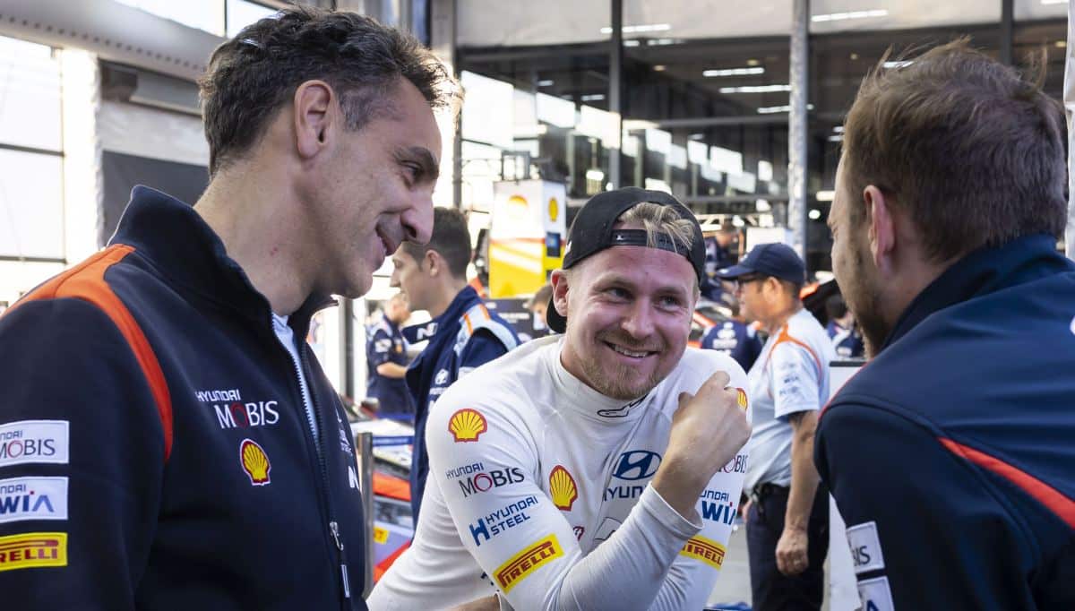 Cyril Abiteboul ja Esapekka Lappi. Kuva: Austral/Hyundai Motorsport GmbH