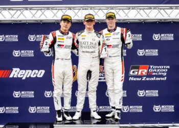 Kalle Rovanperä poodiumil. Foto: Toyota Gazoo Racing Uus-Meremaa