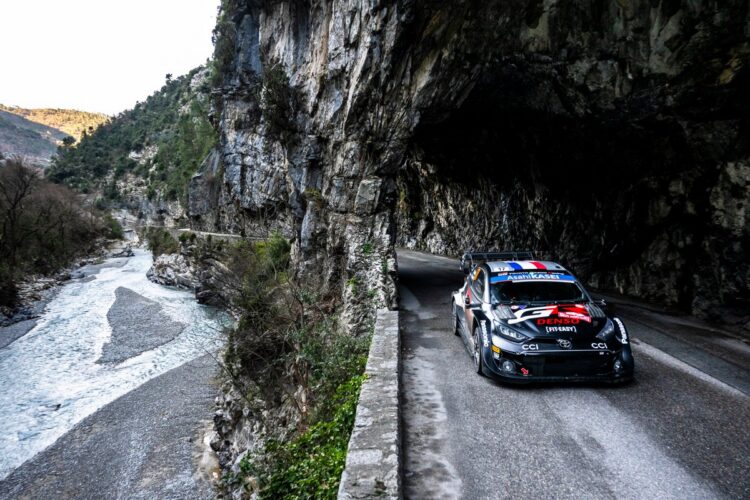 Sebastien Ogier ja and Vincent Landais Monte-Carlo ralli 2024, Foto: Jaanus Ree / Red Bull Content Pool