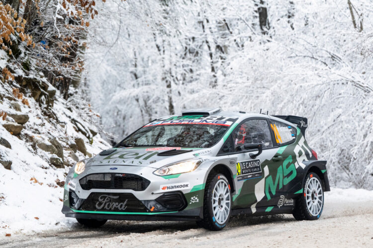 Romet Jürgenson ja Siim Oja, M-Sport Ford Fiesta Rally2, Monte Carlo MM-ralli 2026, Foto: Jaanus Ree / Red Bull Content Pool