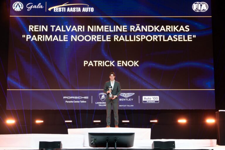 Patrick Enok pälvis Rein Talvari nimelise rändkarika parimale noorele rallisportlasele. Foto: Pille Russi