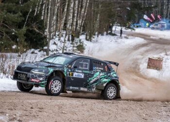 Karl Martin Volver / Annika Sõna. Foto: Raimonds Volonts, Latvijas Rallija Čempionāts