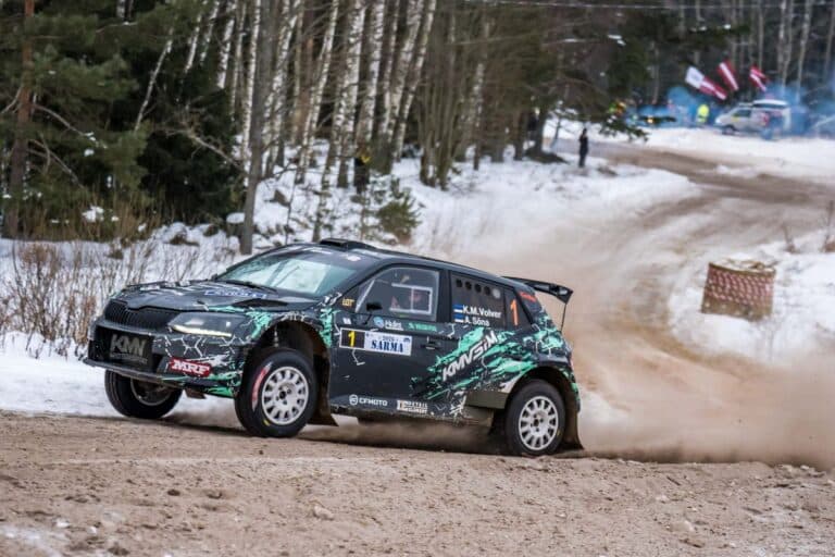 Karl Martin Volver / Annika Sõna. Foto: Raimonds Volonts, Latvijas Rallija Čempionāts