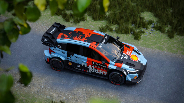 Hyundai i20 Rally1 kujundus Horvaatia MM-rallil 2026 Craig Breeni mälestuseks