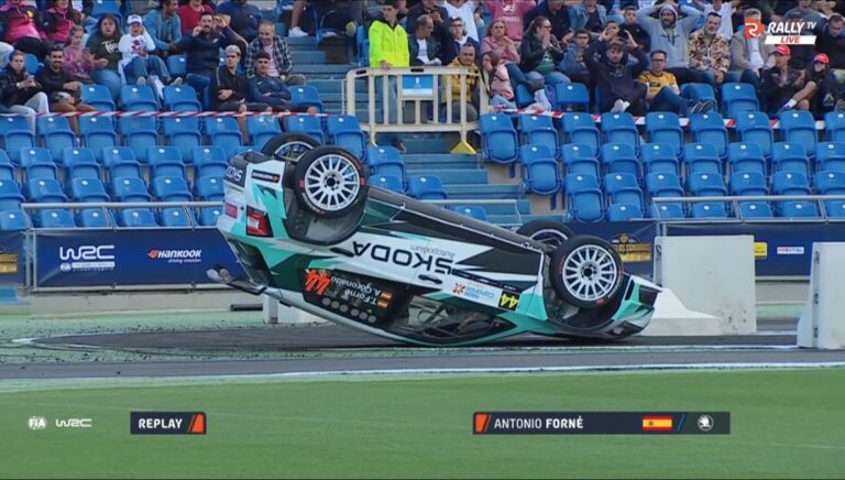 Kanaari saarte MM-ralli avakatse võitis Takamoto Katsuta, kohalik sõitja keeras oma auto katusele