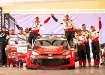 Sébastien Ogier , Vincent Landais, Elfyn Evans, Scott Martin, Sami Pajari, Marko Salminen Foto: Jaanus Ree / Red Bull Content Pool