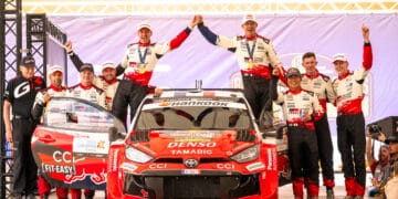 Sébastien Ogier , Vincent Landais, Elfyn Evans, Scott Martin, Sami Pajari, Marko Salminen Foto: Jaanus Ree / Red Bull Content Pool