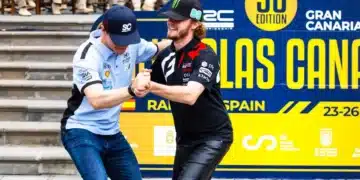 Adrien Fourmaux ja Oliver Solberg. Foto: TGR WRT / McKlein