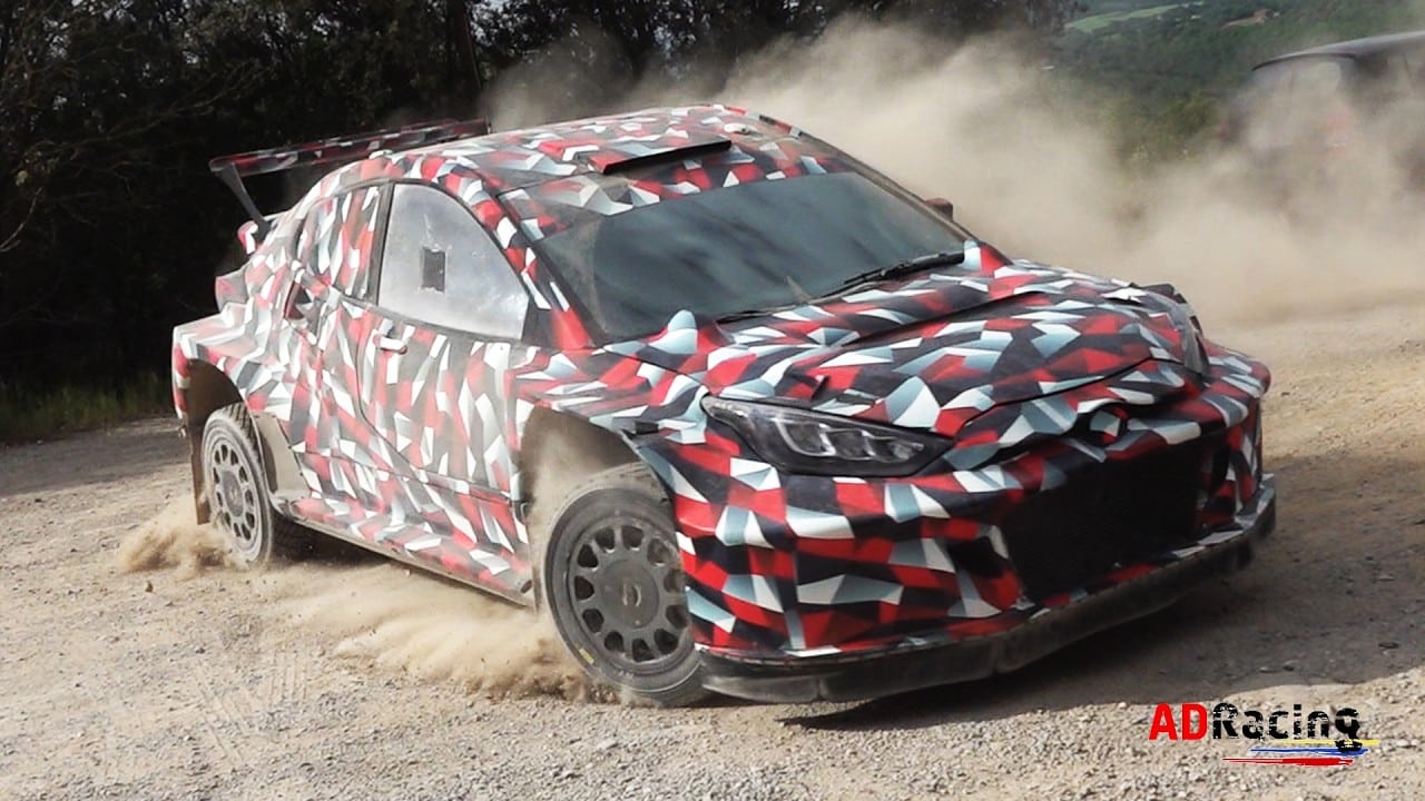 Ott Tanak Toyota WRC27 masinat testimas, Foto: Kuvatõmmis videost