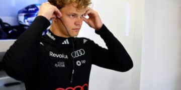 Paul Aron sõitis esimesel vabatreeningul kuuenda aja. Foto: Audi Revolut F1 Team / Getty Images