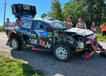 Martins Sesksi auto peale testikatset, Foto: wrc.com