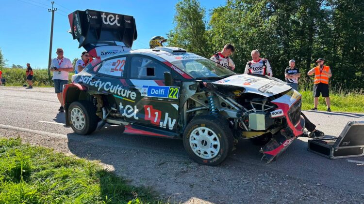 Martins Sesksi auto peale testikatset, Foto: wrc.com
