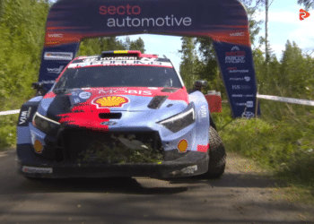 Neuville auto katse lõpus. Kuvatõmmis Rally.tv