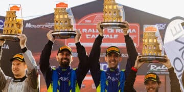 Rooma ERC ralli poodium 2026, Foto: @World / Red Bull Content Pool