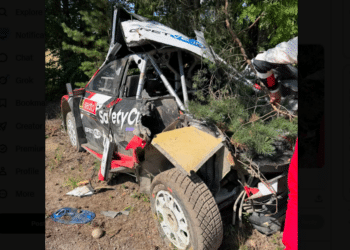 SS14: MM-sarja liider Elfyn Evans keeras oma auto üle katuse, Sesks tegi tõsise avarii
