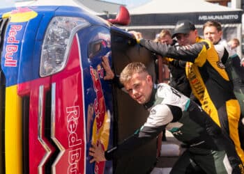 Romet Jürgenson, Oliver Randalu ja Siim Oja Rally Estonial, Foto: Jaanus Ree / Red Bull Content Pool