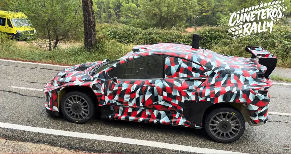 Ott Tänak Hispaanias Toyota WRC27 autot testimas, Foto: Kuvatõmmis videost