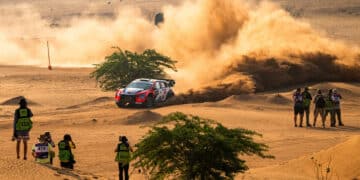 Ott Tänak ja Martin Järveoja Saudi Arabia ralli 2025, Foto: Jaanus Ree / Red Bull Content Pool