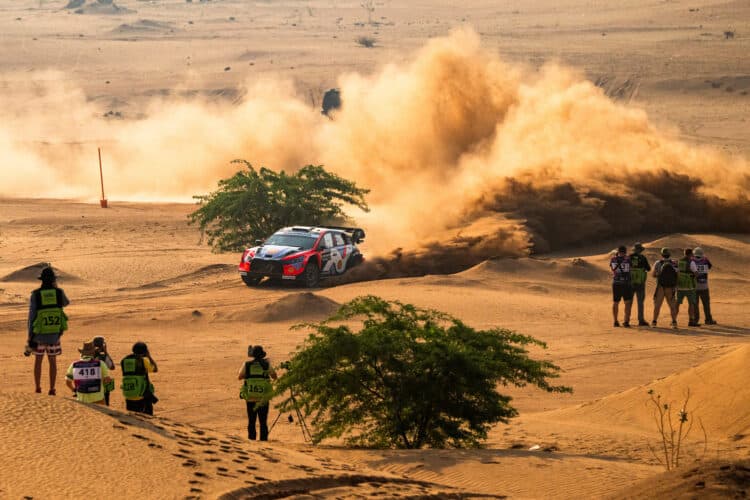 Ott Tänak ja Martin Järveoja Saudi Arabia ralli 2025, Foto: Jaanus Ree / Red Bull Content Pool