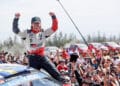Oliver Solberg Tšiili ralli võitu tähistamas, Foto: TGR WRT / McKlein