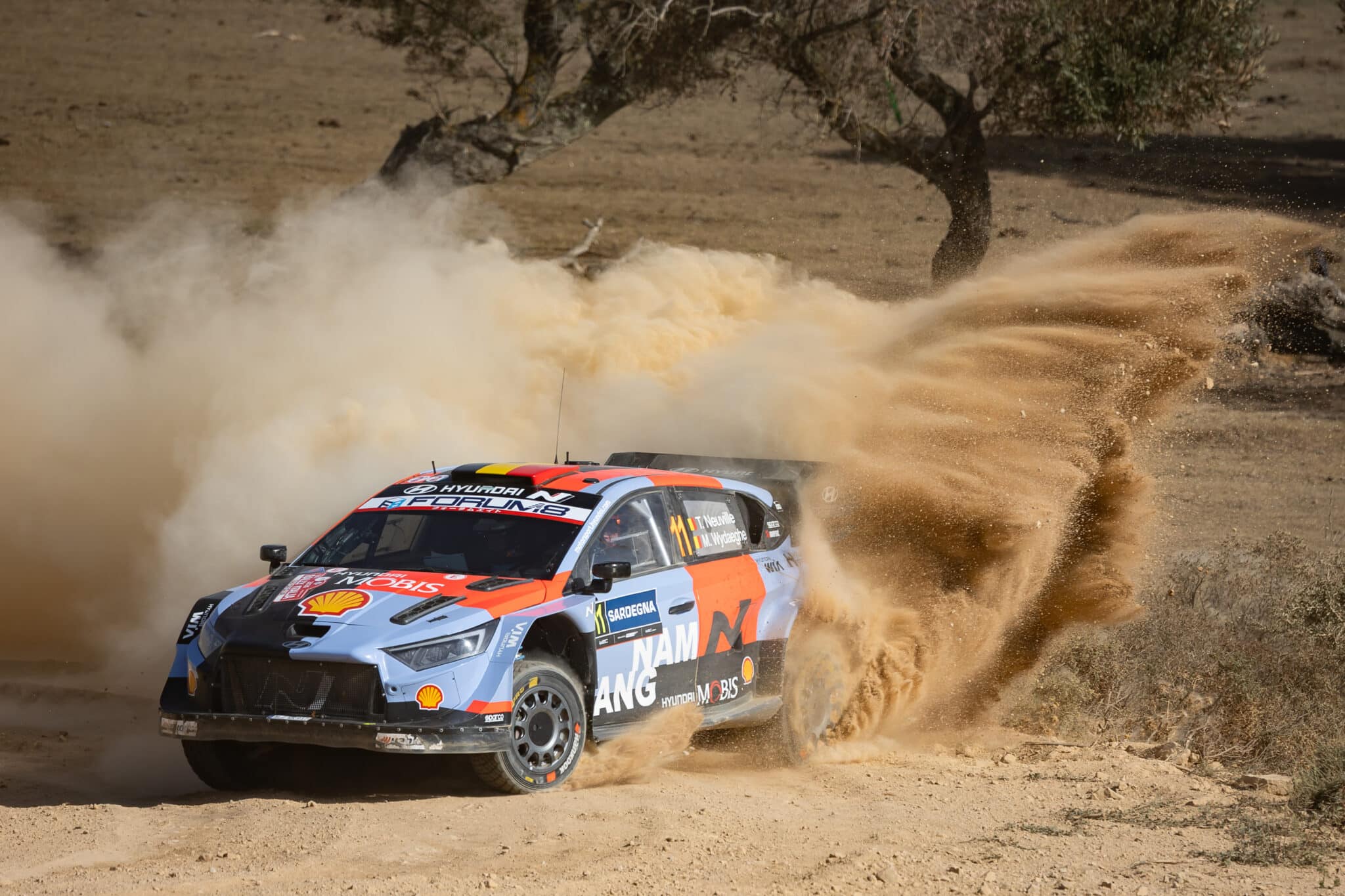 Thierry Neuville ja Martijn Wydaeghe Sardiinia ralli 2026, Foto: Dufour Fabien / Hyundai Motorsport GmbH