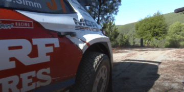 Enoki Skoda SS3 finishis. Kuvatõmmis Rally.tv